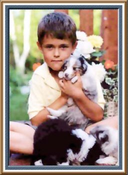 Aaron and pups July 2002